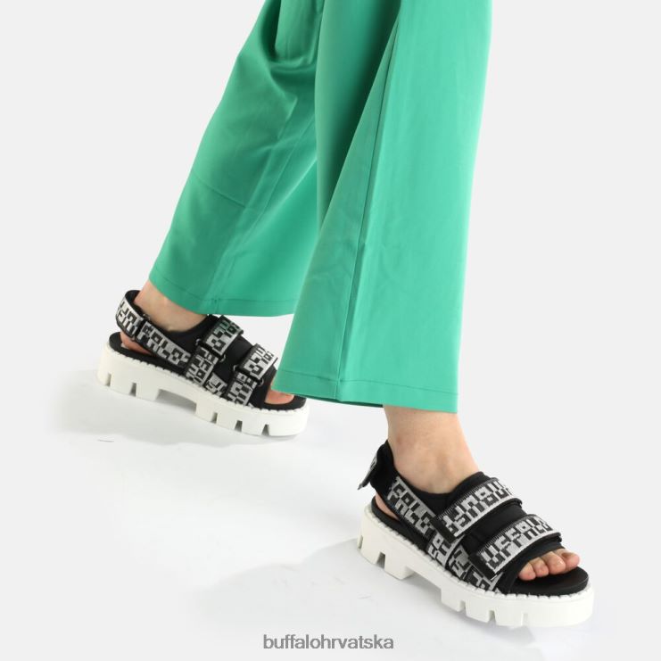 crno Buffalo raven tec slide vegan |sandale TDD6T640